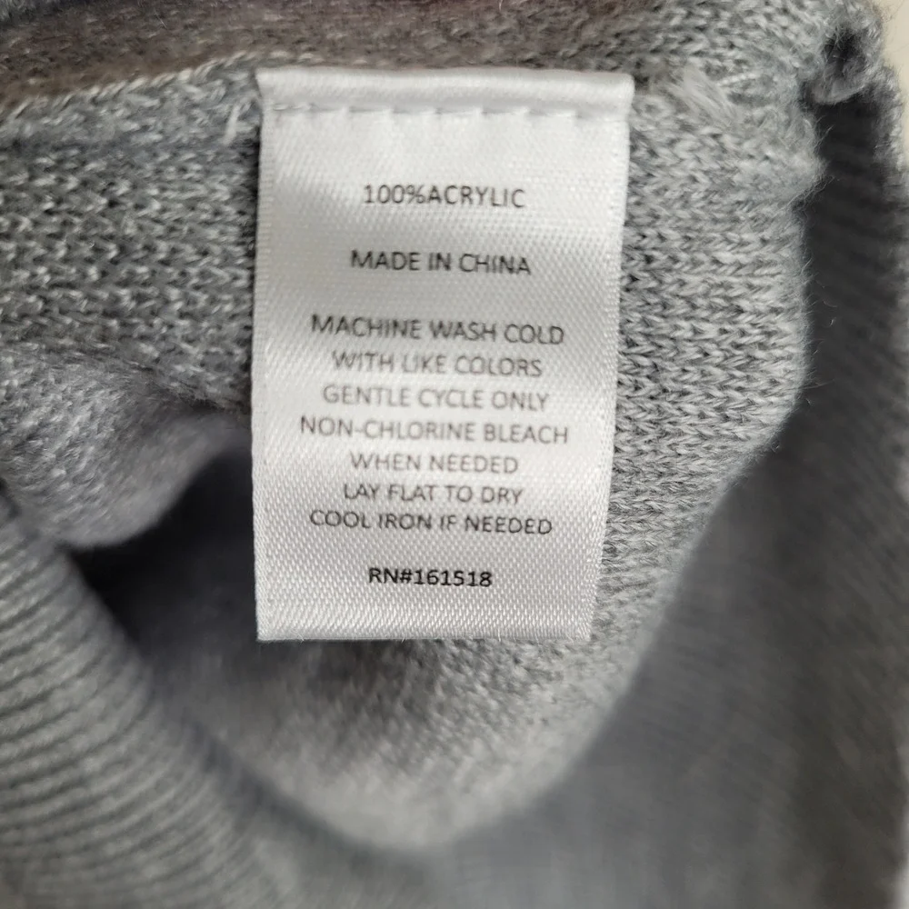 alredine Ivory Beige‎ Gray Knit Pullover Sweater Colorblock Striped Crew L Women